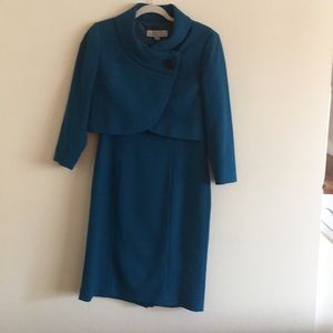 Blue Tahari dress with a wrap size 6